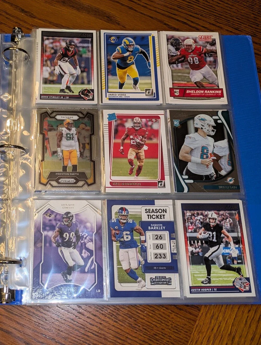 NFL Football Cards Binder 🔥 NFL Football Trading Cards Collection Lot 🏈